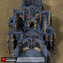 Load image into Gallery viewer, Gothic Gatehouse - Darkness &amp; Desolation - Printable Scenery - SystemHEX Terrain D&amp;D DnD