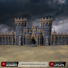 Load image into Gallery viewer, Gothic Gatehouse - Darkness &amp; Desolation - Printable Scenery - SystemHEX Terrain D&amp;D DnD
