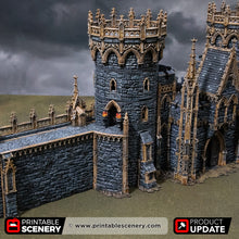 Load image into Gallery viewer, Gothic Gatehouse - Darkness &amp; Desolation - Printable Scenery - SystemHEX Terrain D&amp;D DnD