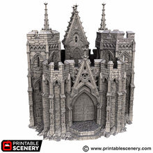 Load image into Gallery viewer, Gothic Gatehouse - Darkness &amp; Desolation - Printable Scenery - SystemHEX Terrain D&amp;D DnD
