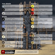 Load image into Gallery viewer, Gothic Round Tower - Darkness &amp; Desolation - Printable Scenery - SystemHEX Terrain D&amp;D DnD