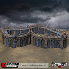 Load image into Gallery viewer, Gothic Walls - Darkness &amp; Desolation - Printable Scenery - SystemHEX Terrain D&amp;D DnD