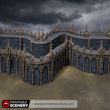 Load image into Gallery viewer, Gothic Walls - Darkness &amp; Desolation - Printable Scenery - SystemHEX Terrain D&amp;D DnD