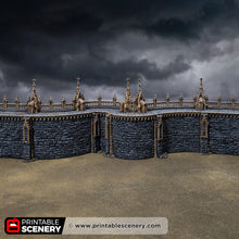 Load image into Gallery viewer, Gothic Walls - Darkness &amp; Desolation - Printable Scenery - SystemHEX Terrain D&amp;D DnD
