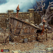 Load image into Gallery viewer, Grave Diggers Hut - Cities of Ramshackle and Ruin - Printable Scenery - Terrain, Wargaming, D&amp;D, DnD