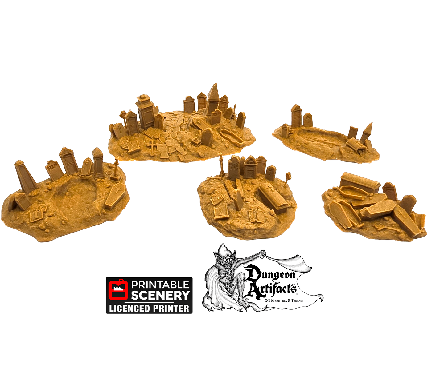 Graveyard Hills - Shadowfey Wilds - Printable Scenery - Grave Yard Wargaming Terrain D&D DnD