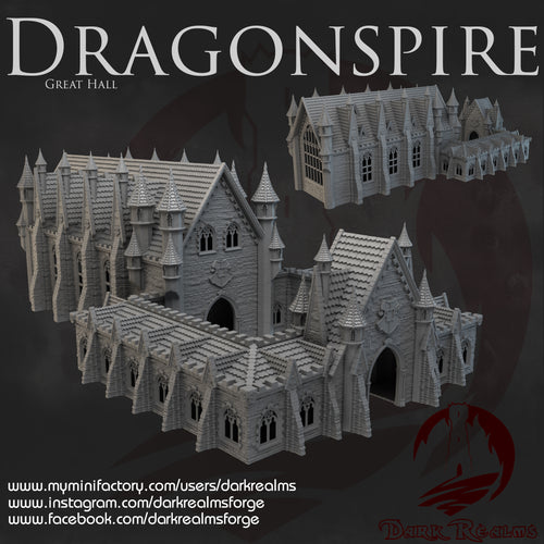 Great Hall - Dragonspire - Dark Realms Terrain Wargaming D&D DnD
