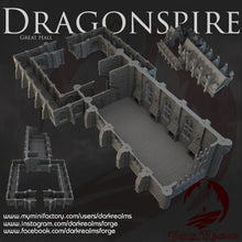 Load image into Gallery viewer, Great Hall - Dragonspire - Dark Realms Terrain Wargaming D&amp;D DnD