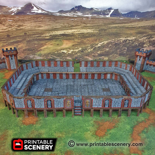 Grudge Arena  - Dwarves, Elves and Demons - Printable Scenery Terrain Wargaming D&D DnD