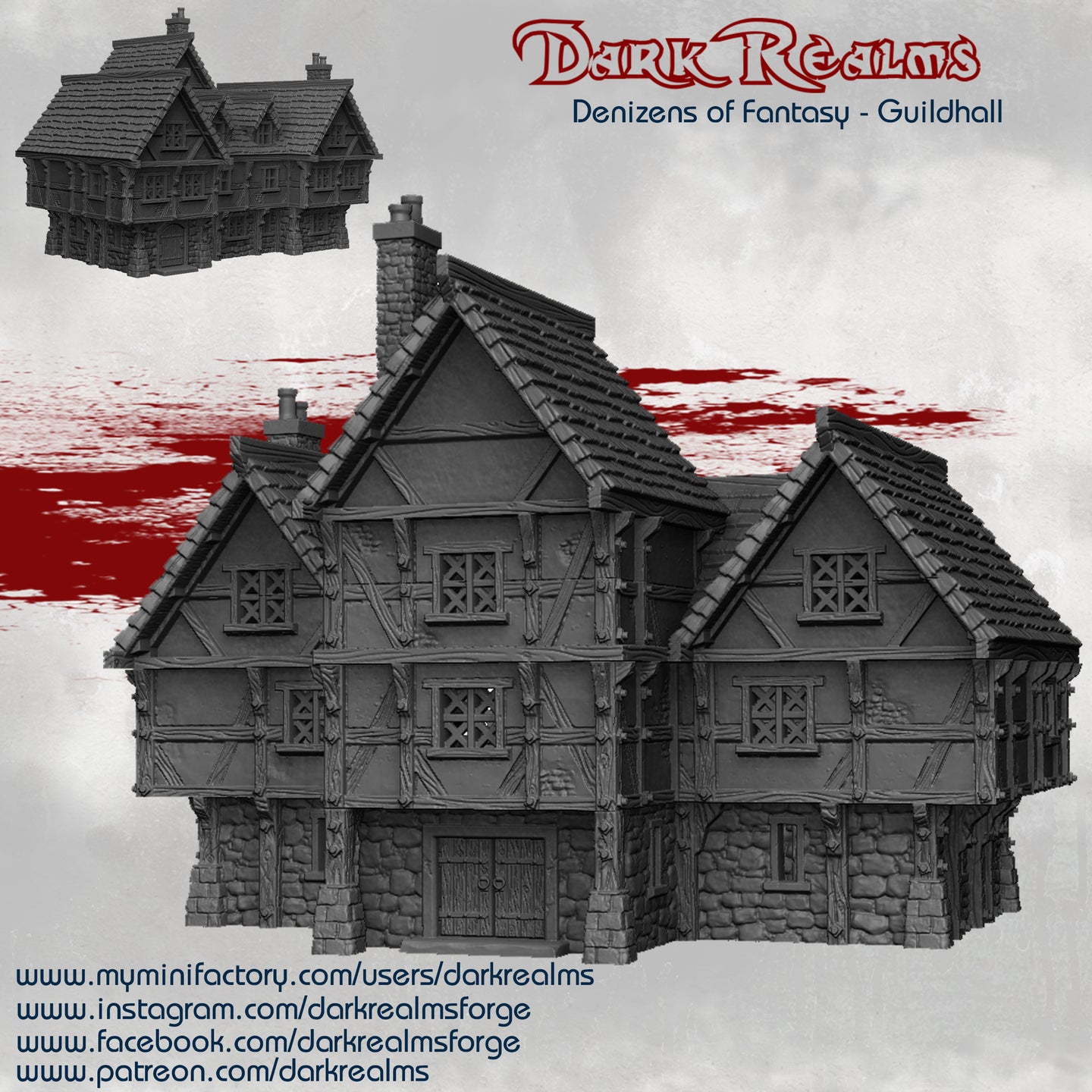 Guildhall  - Denizens Of Fantasy - Dark Realms Terrain Wargaming D&D DnD