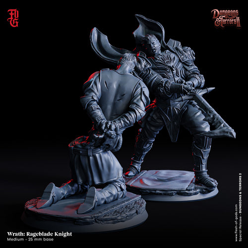 Wrath Rageblade Knight - Dungeons and Terrors - Flesh of the Gods - Wargaming D&D DnD