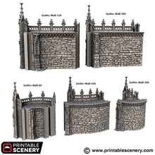 Load image into Gallery viewer, Gothic Walls - Darkness &amp; Desolation - Printable Scenery - SystemHEX Terrain D&amp;D DnD