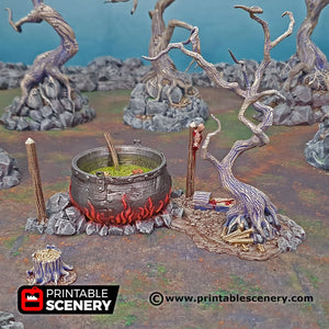 Hag’s Cauldron  - Shadowfey - Printable Scenery Terrain Wargaming D&D DnD