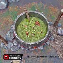 Load image into Gallery viewer, Hag’s Cauldron  - Shadowfey - Printable Scenery Terrain Wargaming D&amp;D DnD