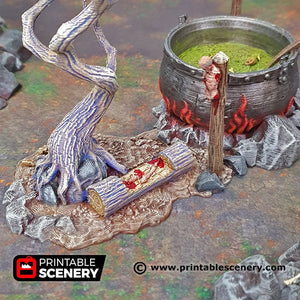 Hag’s Cauldron  - Shadowfey - Printable Scenery Terrain Wargaming D&D DnD
