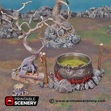 Load image into Gallery viewer, Hag’s Cauldron  - Shadowfey - Printable Scenery Terrain Wargaming D&amp;D DnD