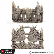 Load image into Gallery viewer, Halfling Defences - Rise of the Halflings - Printable Scenery - Terrain, Wargaming, D&amp;D, DnD