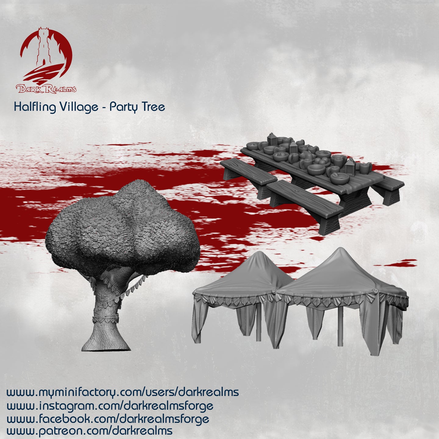 Party Tree - Halfling Village - Dark Realms Terrain Wargaming D&D DnD