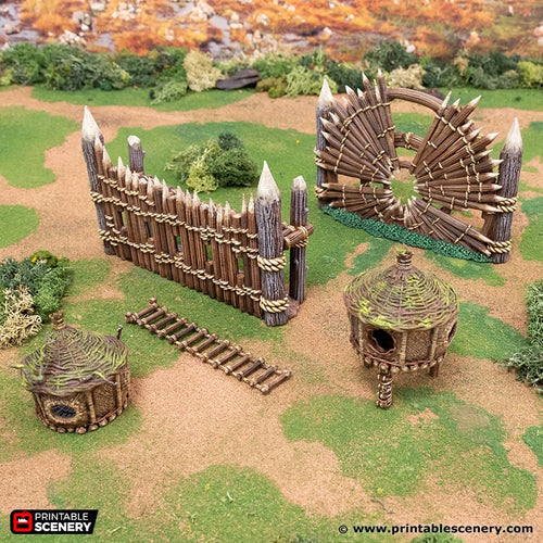 Halfling Defences - Rise of the Halflings - Printable Scenery - Terrain, Wargaming, D&D, DnD
