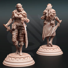 Load image into Gallery viewer, Hali Brookes Water Elemi Swashbuckler Rogue - Adventure Continues - DM Stash - Wargaming D&amp;D DnD, 28mm, 32mm, 40mm, 54mm, 75mm, 100mm, 125mm