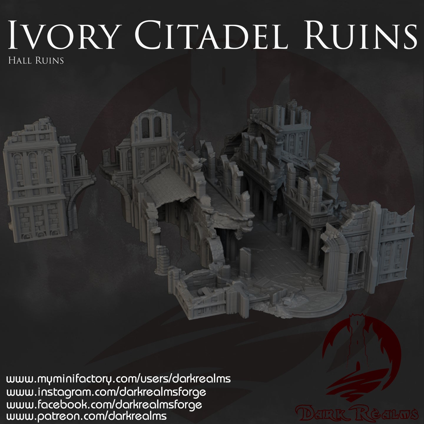 Hall Ruins - Ivory Citadel - Dark Realms Terrain Wargaming D&D DnD