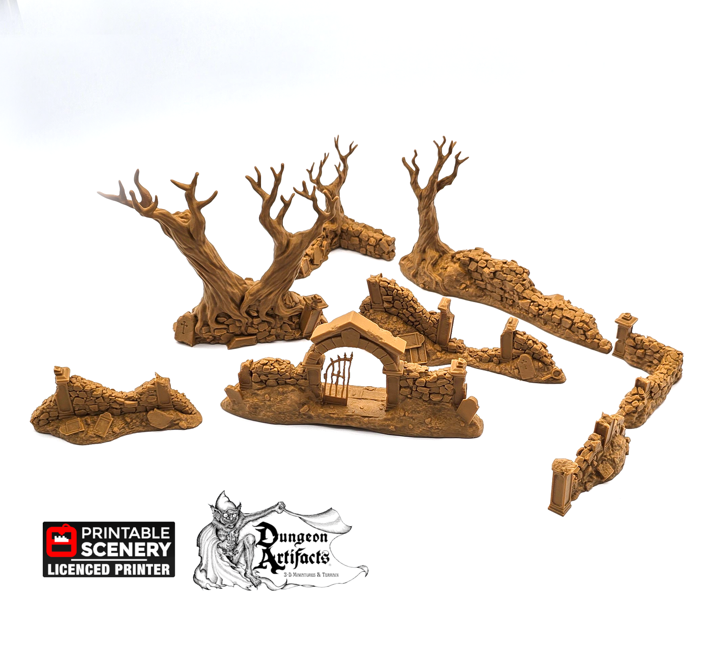 Hallowed Graveyard - Shadowfey Wilds Grave Yard Cemetery 15mm 20mm 28mm 32mm Wargaming Terrain D&D DnD