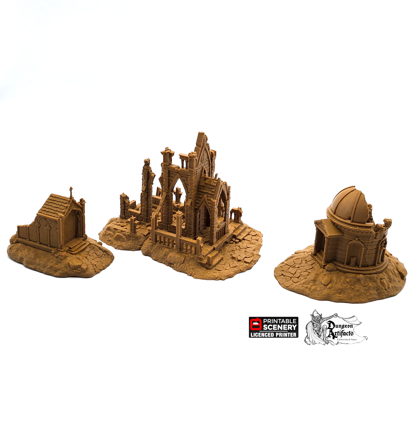 Hallowed Mausoleums - Shadowfey Wilds Grave Yard Cemetery 15mm 20mm 28mm 32mm Wargaming Terrain D&D DnD