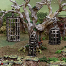 Load image into Gallery viewer, Hanging Cages - The Gloaming Swamps - Printable Scenery Terrain Wargaming D&amp;D DnD 15mm 20mm 28mm 32mm 40mm 54mm