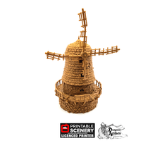 Load image into Gallery viewer, Haunted Windmill - Shadowfey Wilds 15mm 20mm 28mm 32mm 37mm Wargaming Terrain D&amp;D DnD