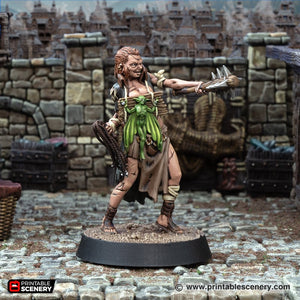 Honest Mirtha Flagellant Sister - Cities of Ramshackle and Ruin - Printable Scenery - Terrain, Wargaming, D&D, DnD 28mm 32mm 40mm 54mm