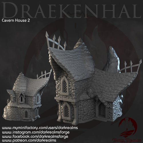 Cavern House 2 - Drakenhal - Dark Realms Terrain Wargaming D&D DnD