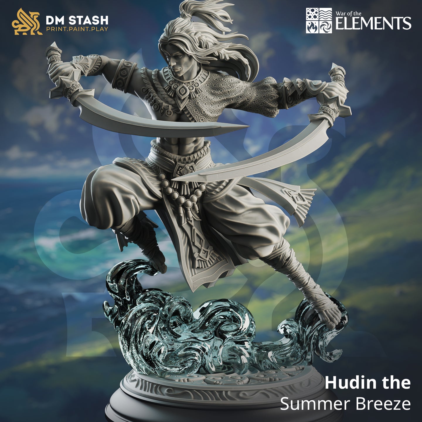 Hudin the Summer Breeze - War of the Elements - DM Stash - Terrain Wargaming D&D DnD 32mm 40mm 54mm 75mm