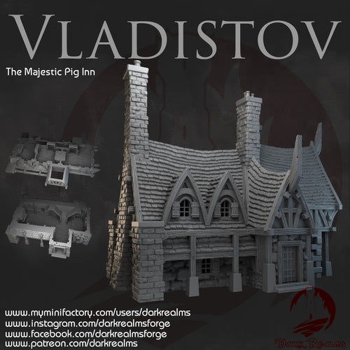 Market Town Inn (The Majestic Pig) - Vladistov - Dark Realms Terrain Wargaming D&D DnD