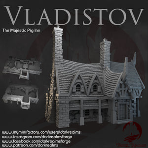 Market Town Inn (The Majestic Pig) - Vladistov - Dark Realms Terrain Wargaming D&D DnD