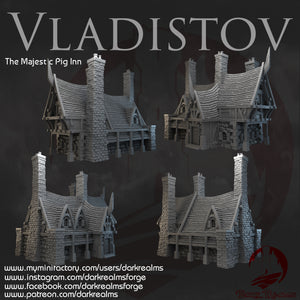 Market Town Inn (The Majestic Pig) - Vladistov - Dark Realms Terrain Wargaming D&D DnD