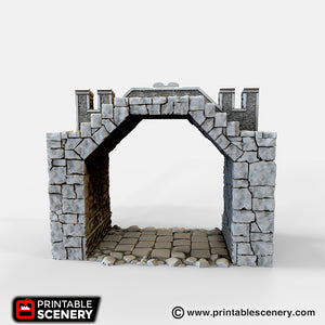 Ironhelm Forge Gate - Dwarves, Elves and Demons - Printable Scenery Terrain Wargaming D&D DnD