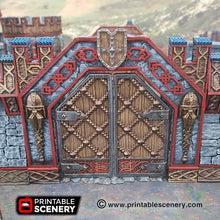 Load image into Gallery viewer, Ironhelm Forge Gate - Dwarves, Elves and Demons - Printable Scenery Terrain Wargaming D&amp;D DnD