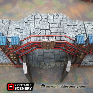 Ironhelm Forge Gate - Dwarves, Elves and Demons - Printable Scenery Terrain Wargaming D&D DnD