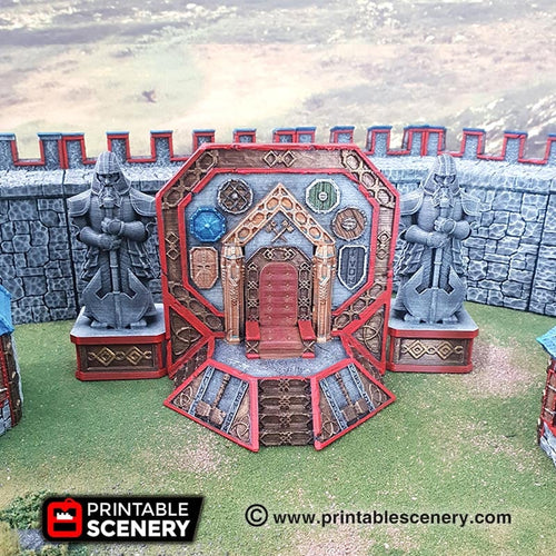 Ironhelm Throne  - Dwarves, Elves and Demons - Printable Scenery Terrain Wargaming D&D DnD