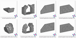 Ironhelm Forge Gate - Dwarves, Elves and Demons - Printable Scenery Terrain Wargaming D&D DnD