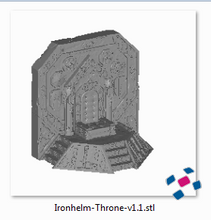 Load image into Gallery viewer, Ironhelm Throne  - Dwarves, Elves and Demons - Printable Scenery Terrain Wargaming D&amp;D DnD