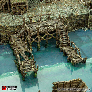 Jetty - Cities of Ramshackle and Ruin - Printable Scenery - Terrain, Wargaming, D&D, DnD