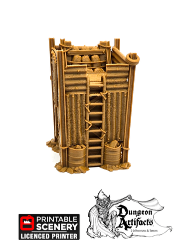 Junkfort Lookout Tower - Brave New Worlds - Printable Scenery Wasteworld Gaslands Terrain Scatter D&D DnD