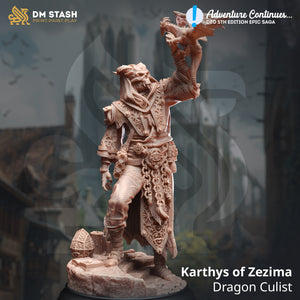 Karthys of Zezima Dragon Culist - Adventure Continues - DM Stash - Wargaming D&D DnD, 28mm, 32mm, 40mm, 54mm, 75mm, 100mm, 125mm