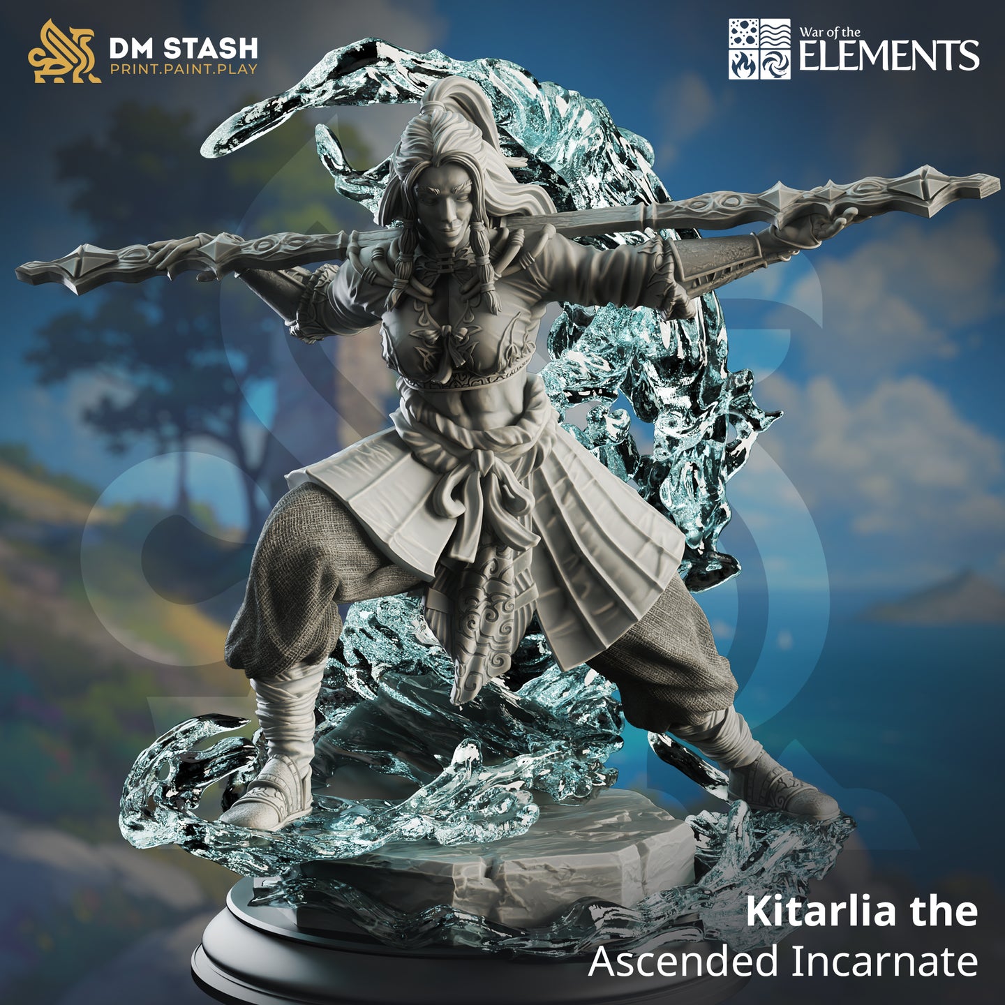 Kitarlia the Ascended Incarnate - War of the Elements - DM Stash - Terrain Wargaming D&D DnD 32mm 40mm 54mm 75mm