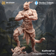 Load image into Gallery viewer, Kuthrak’va Dragonborn Pugilist - Adventure Continues - DM Stash - Wargaming D&amp;D DnD, 28mm, 32mm, 40mm, 54mm, 75mm, 100mm, 125mm