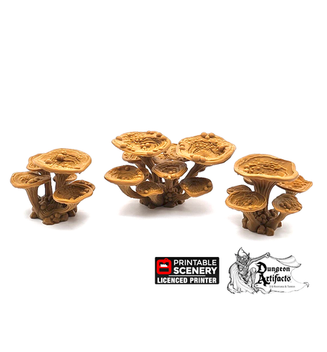 Lantern Clusters Mushroom Set - 28mm 32mm Clorehaven and Goblin Grotto Wargaming Terrain Scatter D&D DnD
