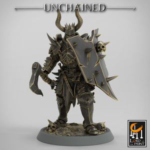 Olaf's Light Soldier with Axe and Shield - Stand - Unchained - Rescale Miniatures - Wargaming D&D DnD