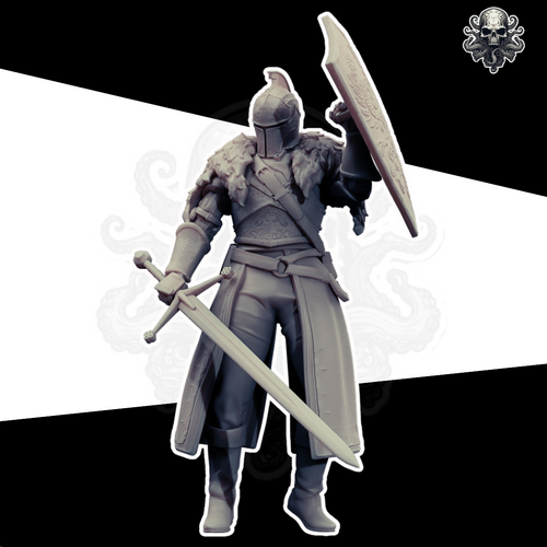 Lion Knight - Realsteone - Terrain Wargaming D&D DnD 32mm 40mm 54mm