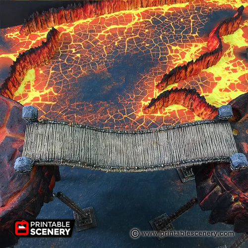 Chasm Bridge - Dwarves, Elves and Demons - Printable Scenery Terrain Wargaming D&D DnD